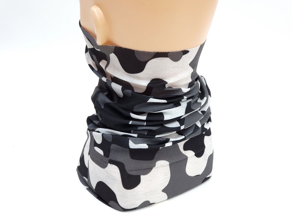 NOWY Komin tunel szalik Oryginał DLBIKES na rower narty biało czarny