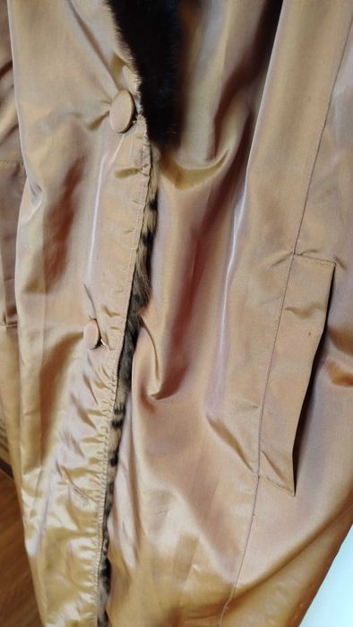 Casaco Senhora em Seda natural com pele de Leopardo e Vison