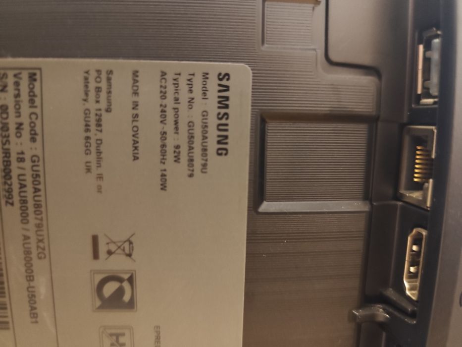 Zasilacz do tv Samsung GU50AU8079U