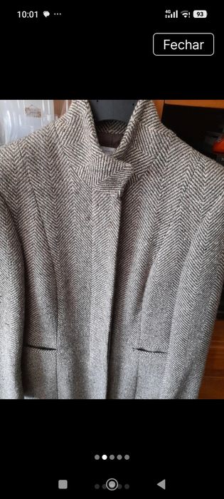 Casaco fazenda tweed, como novo, modelo intemporal