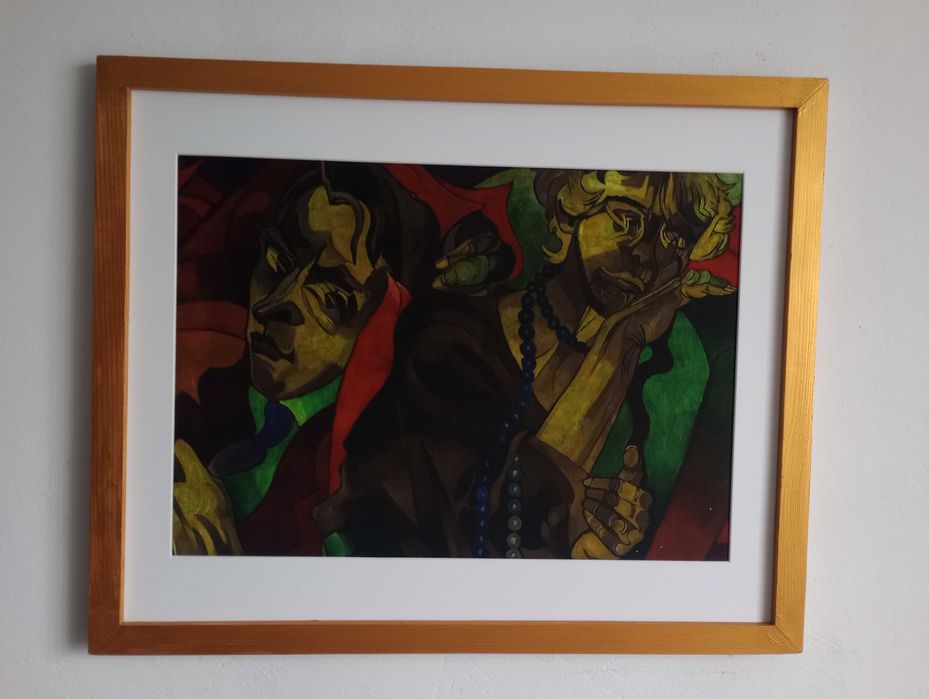 Obraz na płótnie "Dwie głowy, Stanisław Witkiewicz (Witkacy), 50x40cm