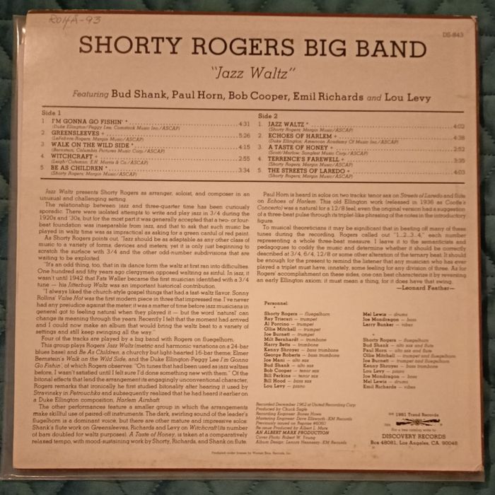 Shorty Rogers Big Band - Jazz Waltz płyta winylowa