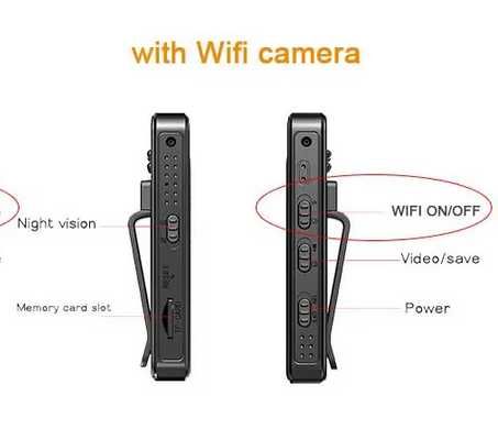 Mini Camera 1080p de corpo com wifi, clip, visao noturna e rotação 180º