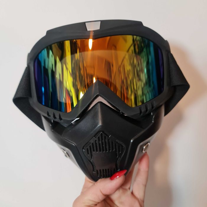 Gogle maska Snowboard Cross Laser Twarz Ochrona Taktyczna