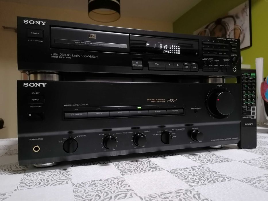 Amplificador Sony TA-F435R + Leitor De Sony CDP-497, Excelente Estado