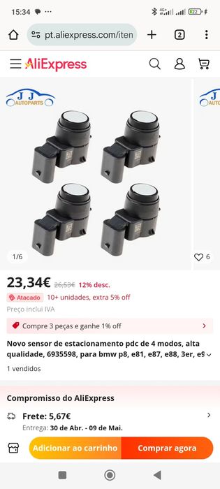 sensores de estacionamento BMW novos