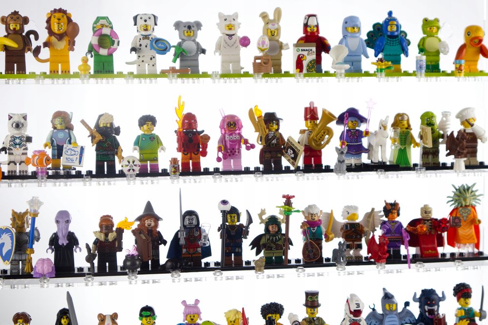 Duża Gablota Pojemnik Witryna Na 60 Lego Minifigurki Plus Ekstra Stud