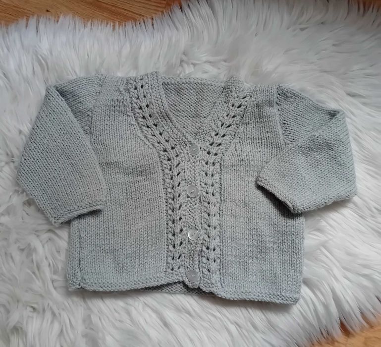 27. Kardigan szary handmade