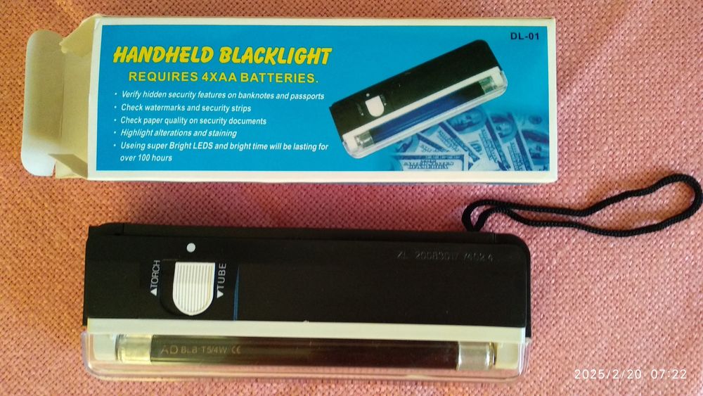 Детектор купюр портативний