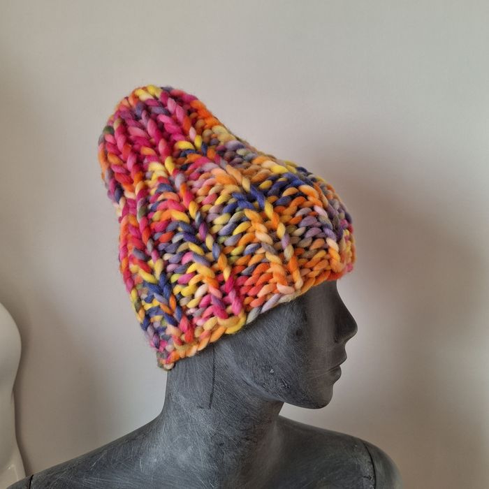 czapka handmade wełna merino