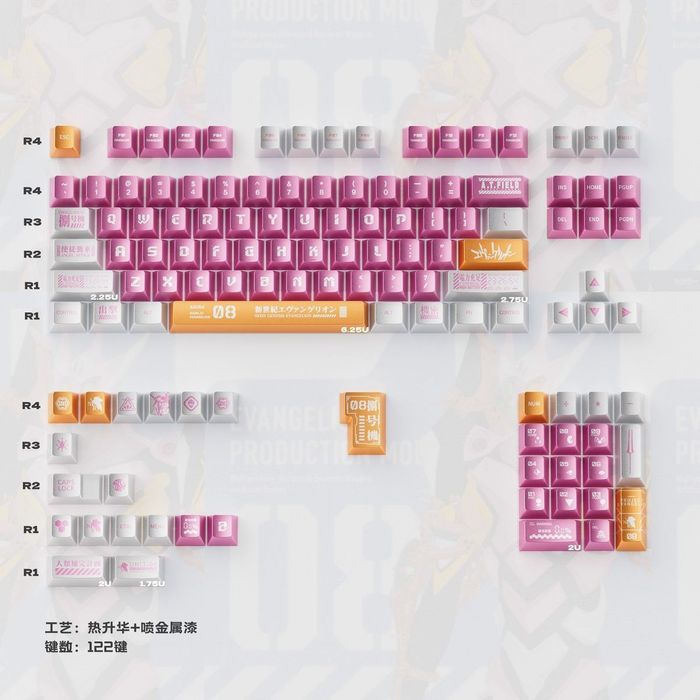 Keycaps EVA 08 134keycaps