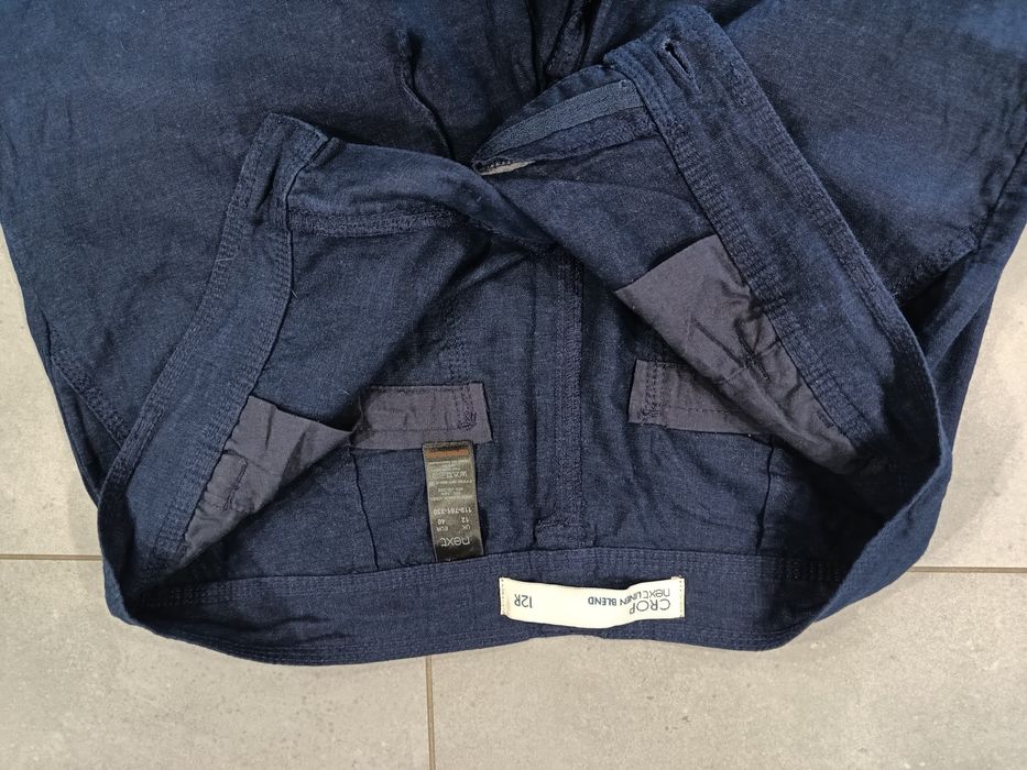 Spodnie rybaczki damskie Crop Next roz. 40 L letnie len 55% i wiskoza 45% luźne