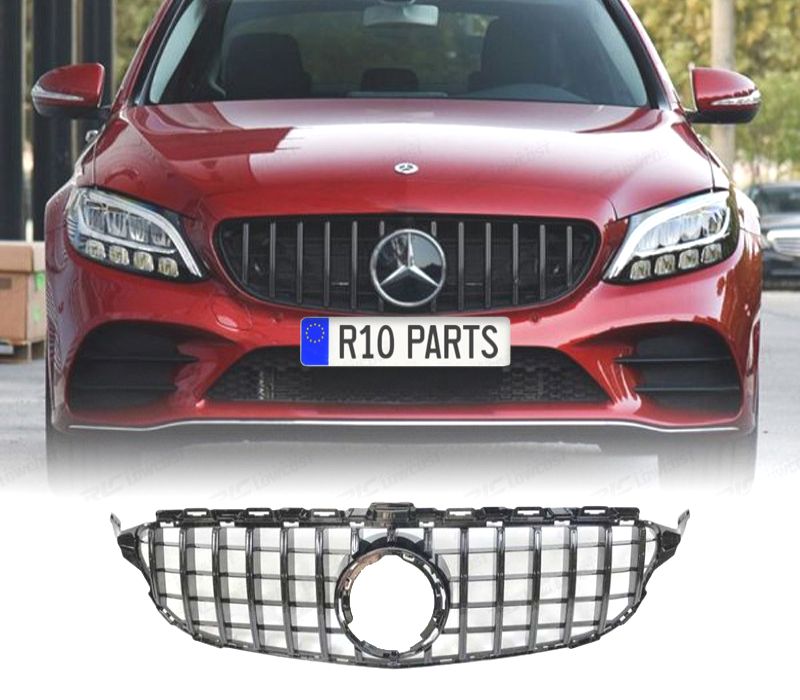 GRELHA MERCEDES CLASE C W205 14-18 LOOK AMG GT PRETO BRILHO