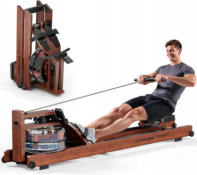 Wioślarz Wodny Drewniany YOSUDA Efektowny Design Pełny Trening Cardio