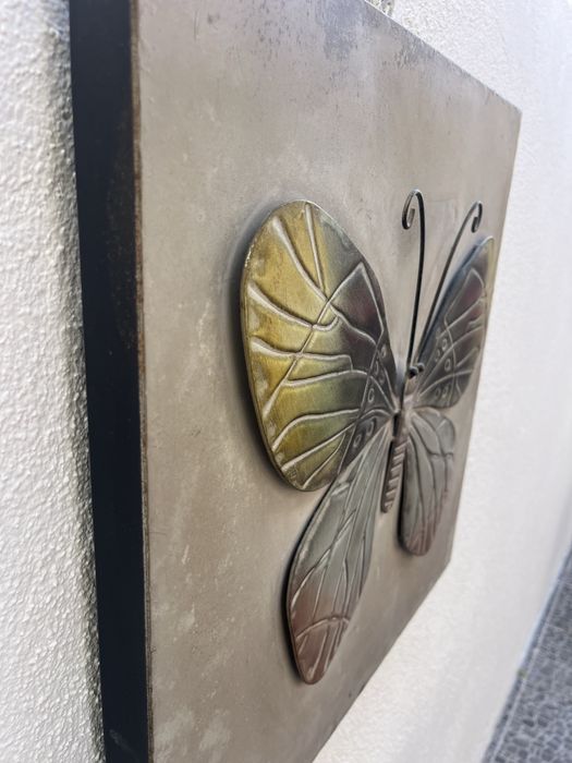 Quadro latão borboleta