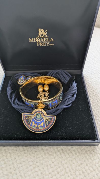 Conjunto Michaela Frey original – Colar, Pulseira e Brincos (novo, c/