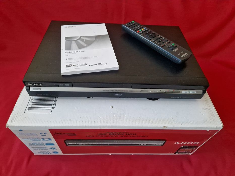 Sony RDR-HX750 Nagrywarka DVD HDD 160GB Komplet Pudelko Instrukcja Pilot Panasonic