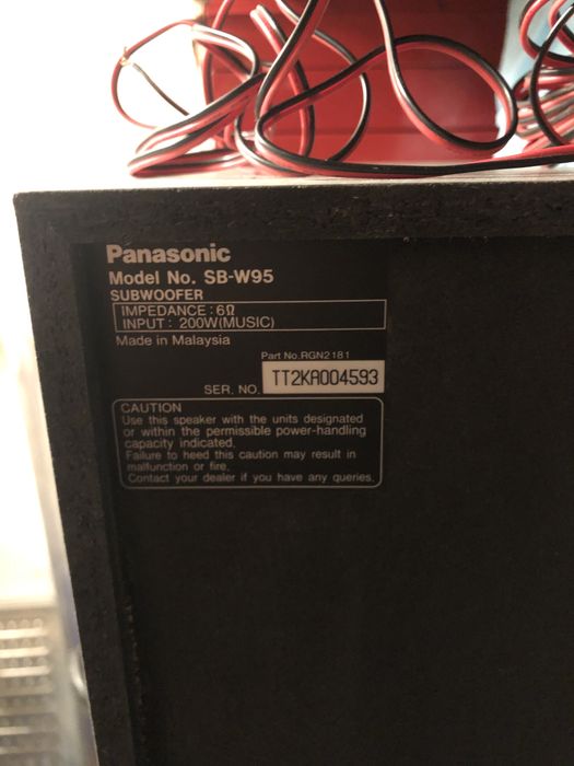 Colunas Panasonic C/ Subwoofer