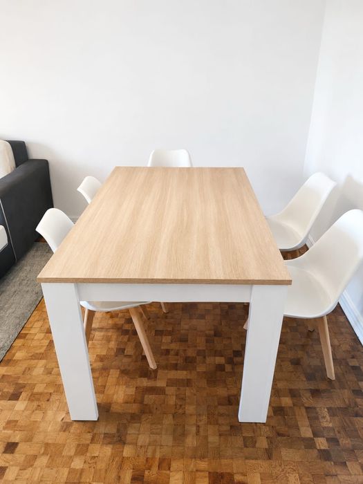 Pack mesa extensível BARCELONA + 6 cadeiras SOPHIE - otimo estado