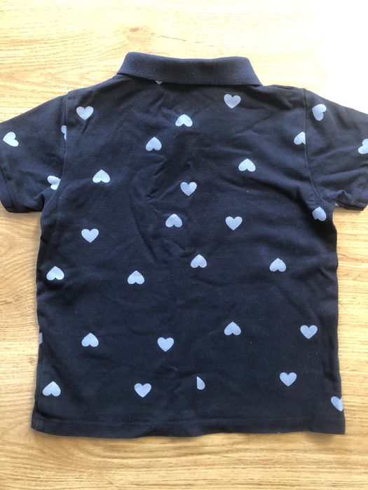 Koszulka polo w serduszka bawełniana r. 98