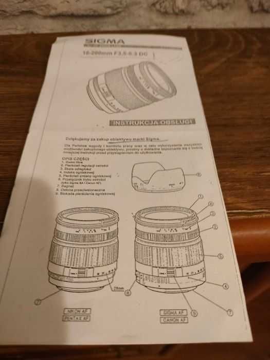 Sprzedam Obiektyw Sigma 18-200mm F3.5-6.3DC