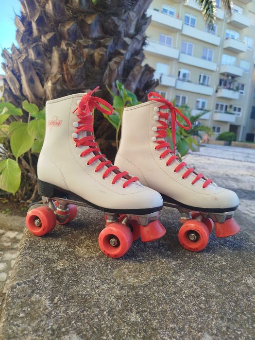 Patins California Roller Skate Brancos