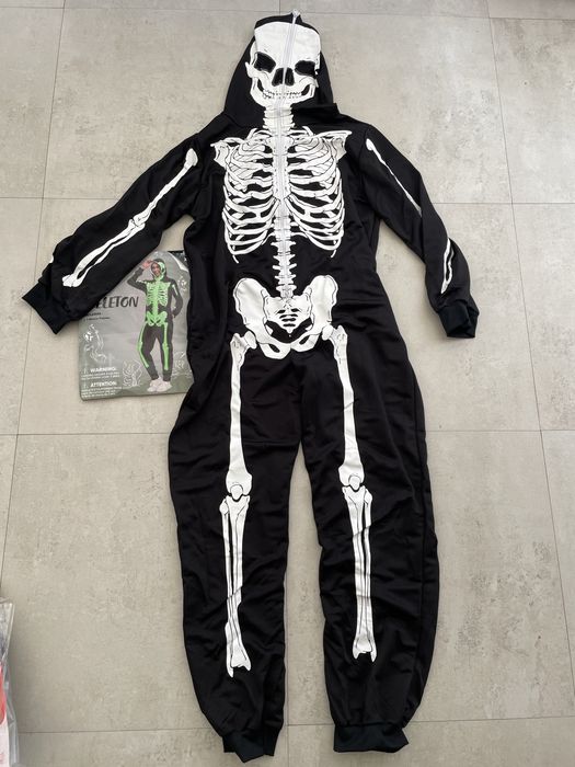 Kostium przebranie roz.XXL Kosciotrup swiecacy halloween