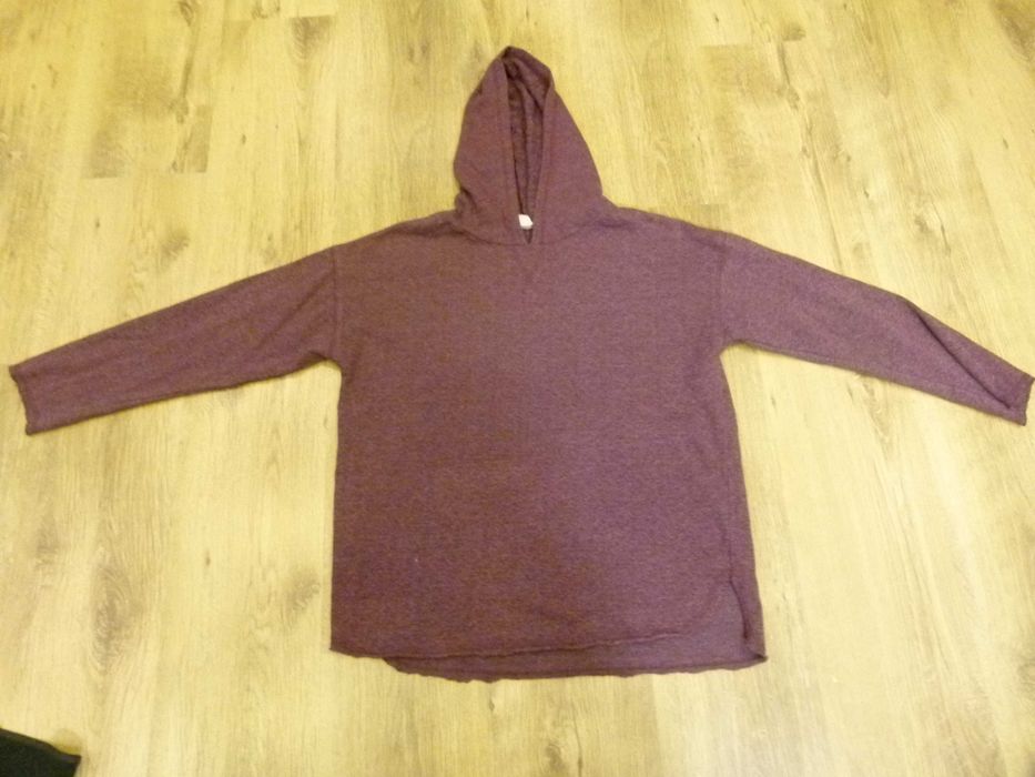 rozm 164 Zara sweter dzianinowy burgundowy z kapturem