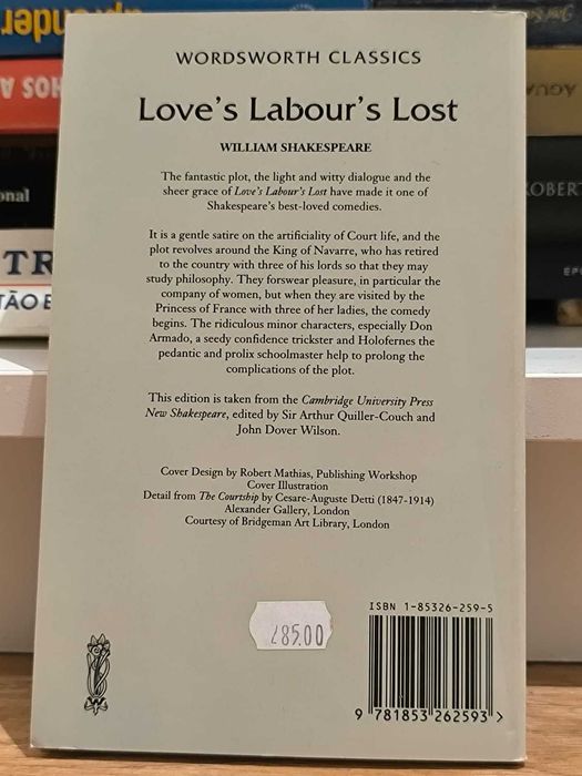 Livro "Love's Labour's Lost (Wordsworth Classics)" William Shakespeare