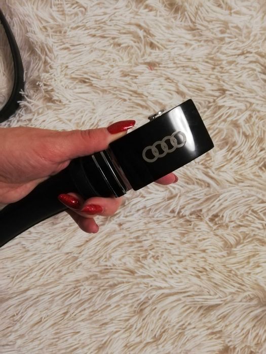 pasek skórzany Audi 135 czarny