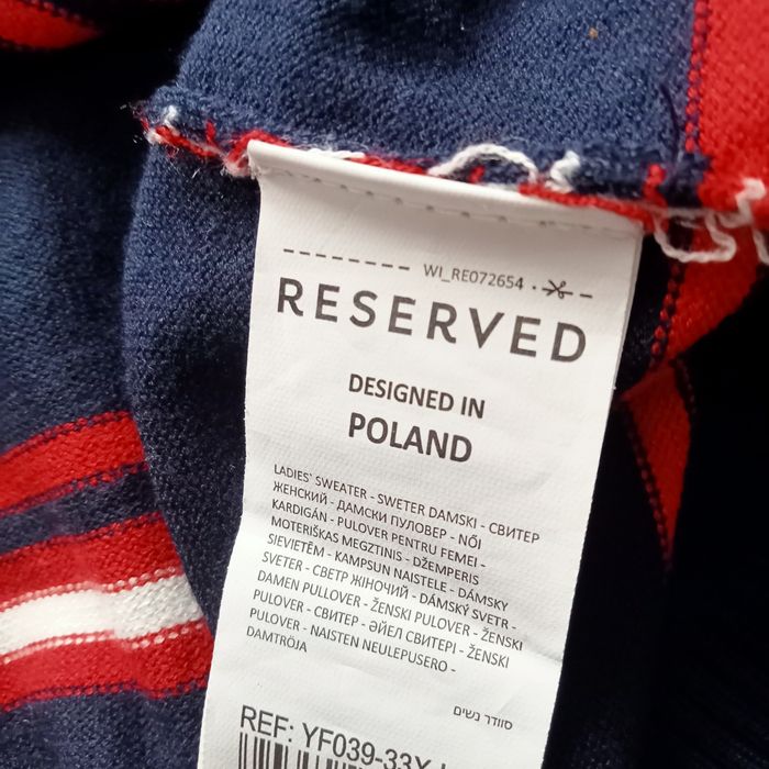 Sweterek damski, cienki w pasy Reserved L