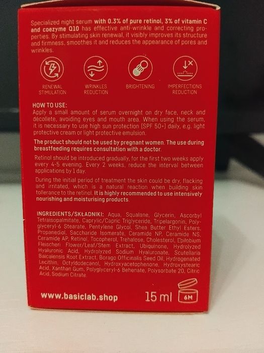 Serum basiclab 0,3% retinolu