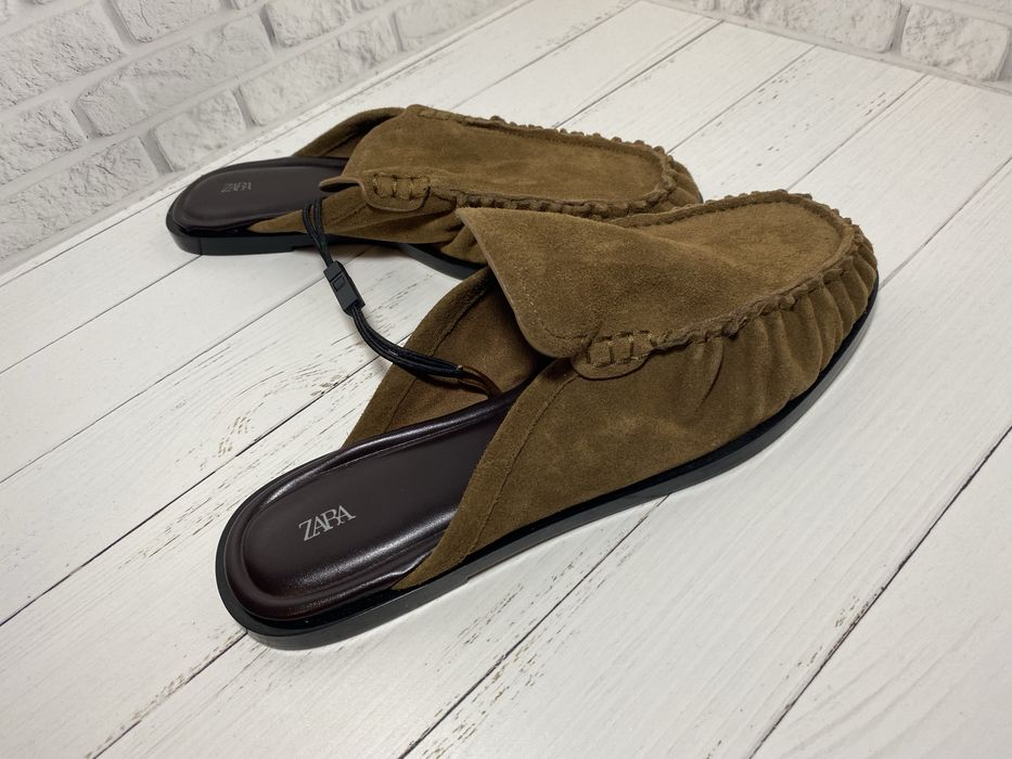 Шкіряні лофери Zara 39 розмір