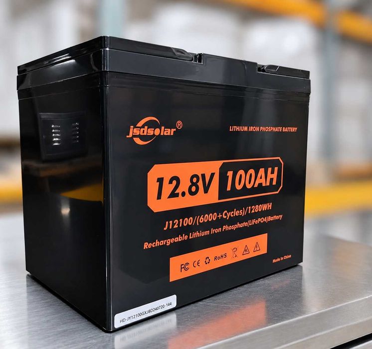 Акумулятор JSDsolar J12100 LiFePO4 12,8 В, 100 А·год (1280 Вт·год)