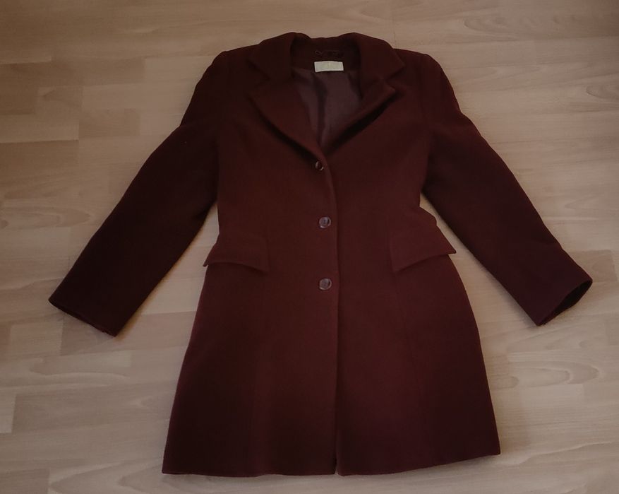Bordowy płaszcz rozmiar 36