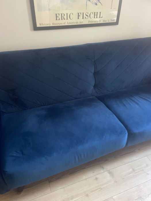 Sofá cama azul em perfeito estado