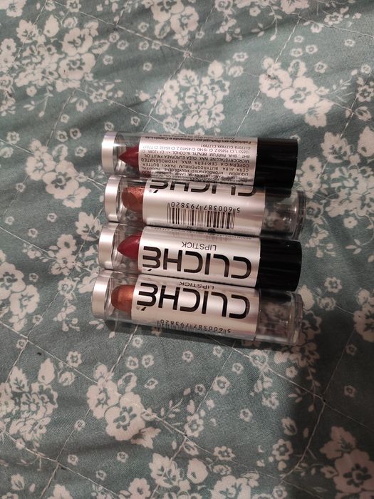 Conjunto 4 batons bronze e vermelho