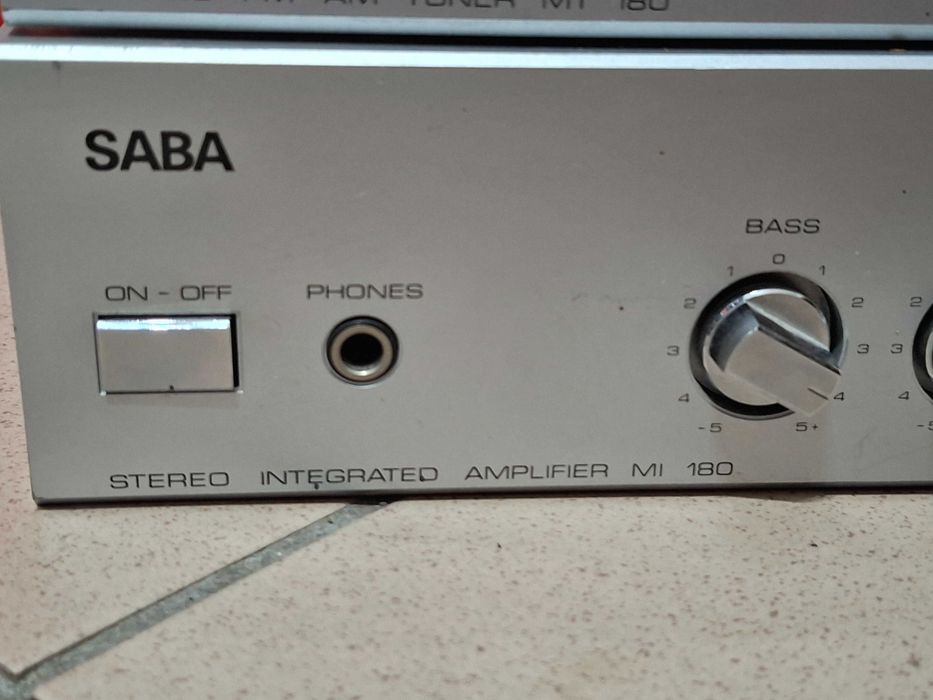 Wzmacniacz SABA MI 180 Tuner Radio SABA MT 180 Magnetofon SABA CD 180 Retro