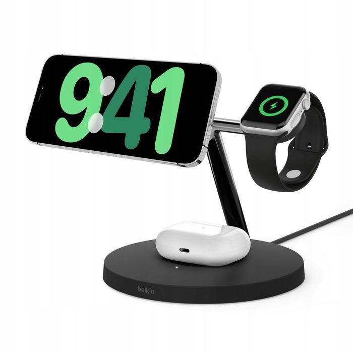 belkin boostcharge pro 3 w 1 z qi2 wiz009v2 input 15v moc 15 w