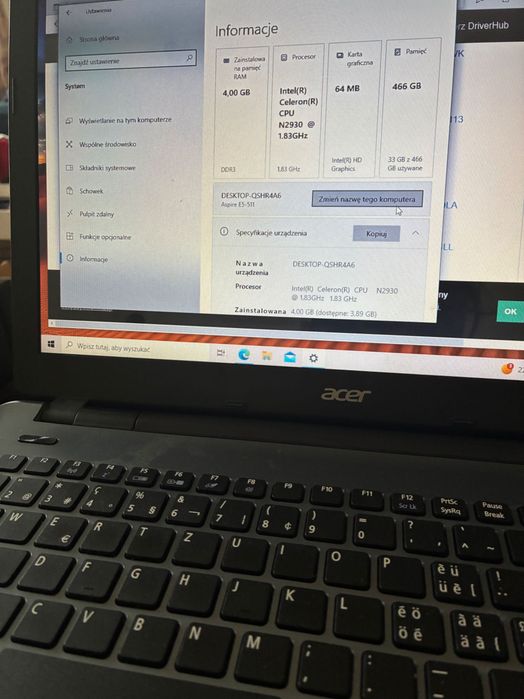 Laptop Acer E5-511 - 15,6"Super Dobra bateria - 500GB - 4GB RAM - Win10