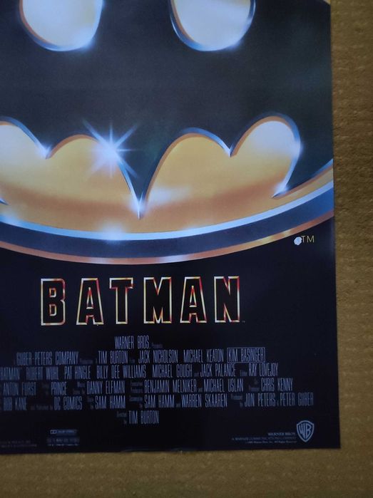Plakat filmowy Batman rok druku 1989r. oryginał