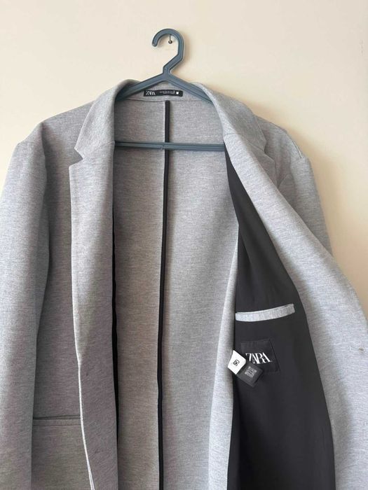 Fato Completo Zara Homem Cinzento Claro - Casaco + Calças