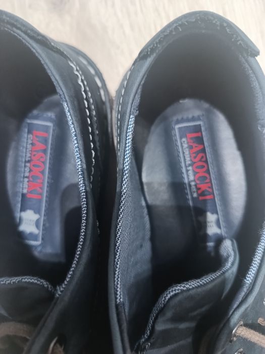 Buty męskie skórzane granatowe rozmiar 41 Lasocki