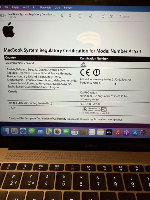 MacBook 12, model A1354