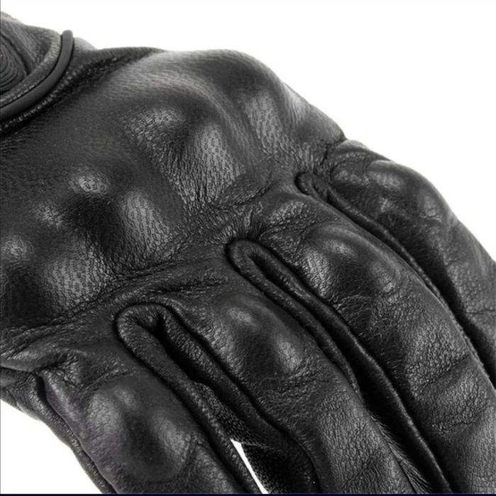(NOVO) Luvas em Pele Battlehide com proteção Motard Mota Racer