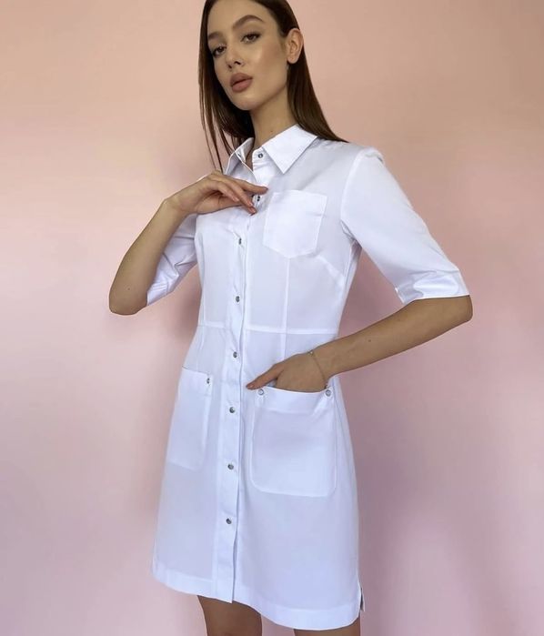 Халат Твіті  білий. Котон