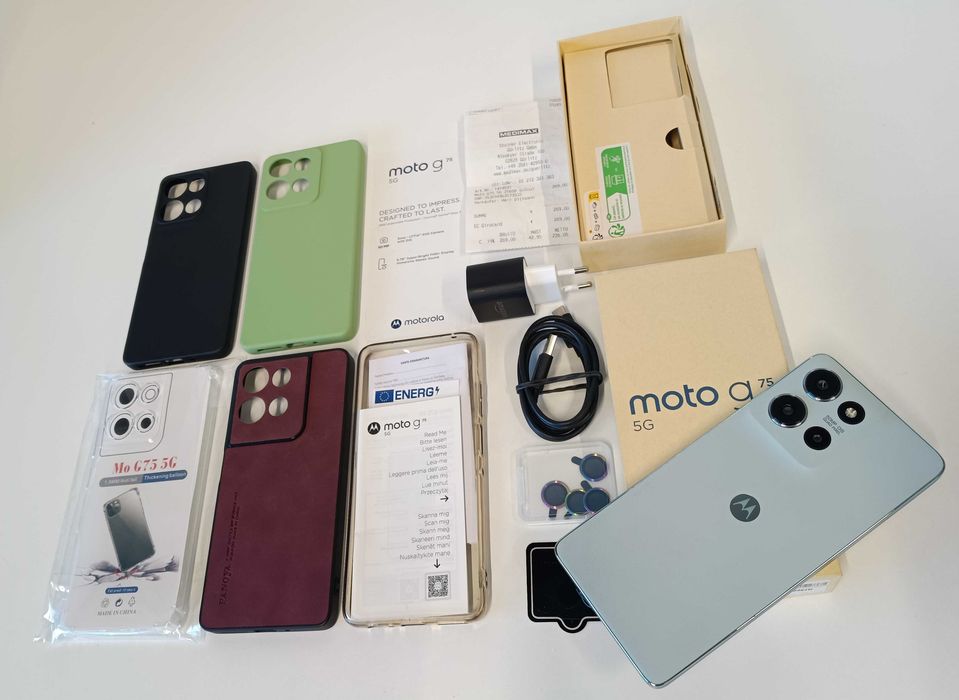 Jak Nowa | Motorola G75 5G 8/256GB | Zielony | Android 16 | VoLTE | Dodatki