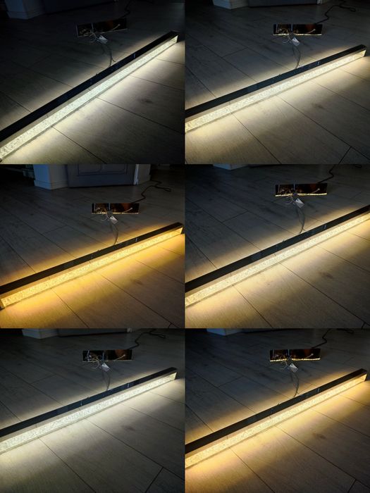 Lampa listwa LED kryształki nad stół srebrna sufitowa cardito 1 eglo