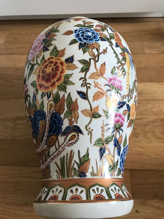 Jarrão Porcelana Panda estilo chinês