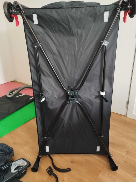 Berço para bebés 5 em 1 ajustável, convertível e dobrável, Preto